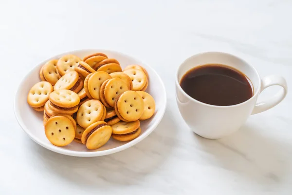 Galleta Coco Con Mermelada Piña — Foto de Stock