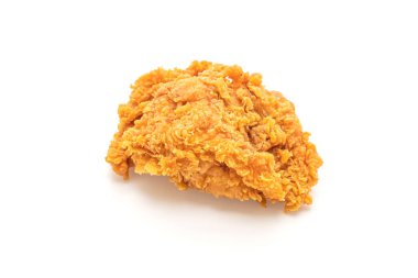 Beyaz arka plan üzerinde izole kızarmış tavuk (abur cubur ve sağlıksız yiyecek)