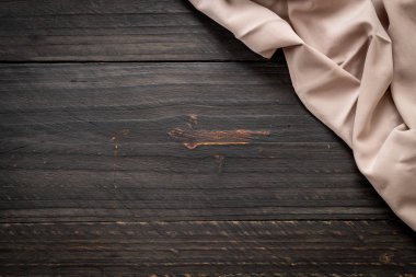 ahşap arka plan - vintage etkisi filtre üzerinde mutfak bezi (peçete)