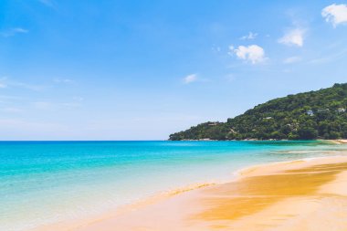 Güzel tropikal plaj ve deniz paradise Island - tatil tatil kavramı