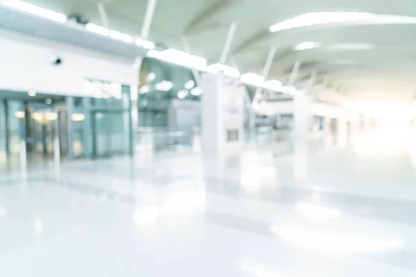 Abstract Blur Defocused Empty Train Station Airport Copy Space Background — Stock Photo, Image