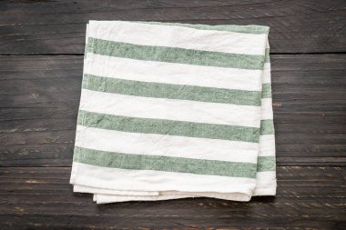 ahşap arka plan - vintage etkisi filtre üzerinde mutfak bezi (peçete)