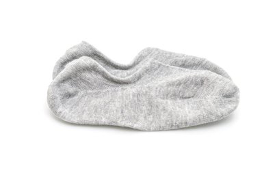 Beyaz arkaplanda izole edilmiş kısa çoraplar