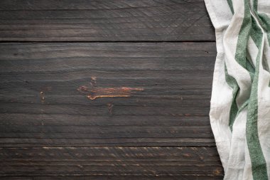 ahşap arka plan - vintage etkisi filtre üzerinde mutfak bezi (peçete)
