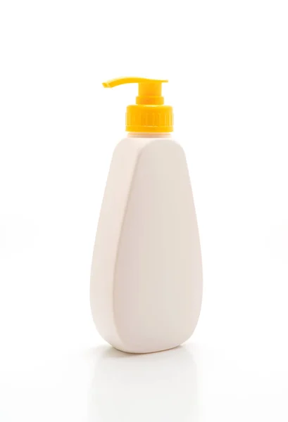 Gel Schuim Vloeibare Zeep Dispenser Pomp Plastic Fles Geïsoleerd Witte — Stockfoto