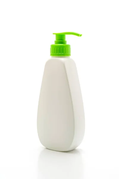 Jel Köpük Veya Sıvı Sabun Dispenseri Pompa Plastik Beyaz Arka — Stok fotoğraf