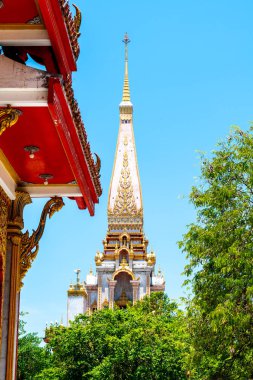 Phuket, Tayland Chaitararam Tapınağı'nda güzel mimari