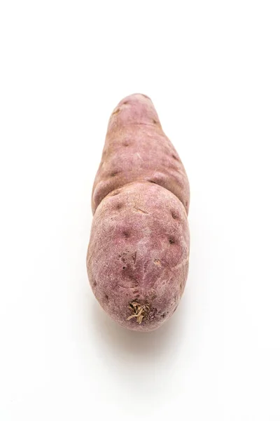 Фіолетова Солодка Картопля Ізольована Білому Тлі — стокове фото