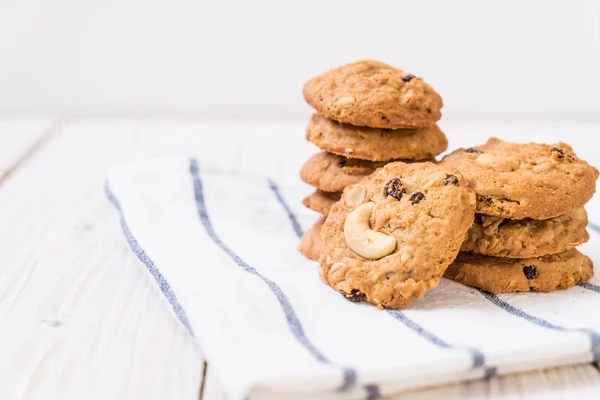 Cookies Raisin Roasted Cashew Nuts — Stock Photo, Image