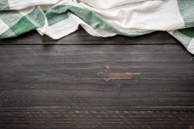 ahşap arka plan - vintage etkisi filtre üzerinde mutfak bezi (peçete)