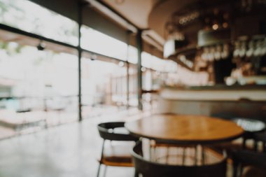 bulanıklık ve restoran ve kafe için arka plan - defocused vintage etkisi filtre