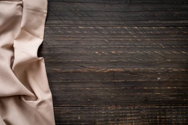 ahşap arka plan - vintage etkisi filtre üzerinde mutfak bezi (peçete)