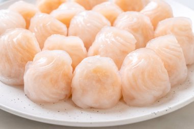 Çin karides pişmiş hamur tatlısı - Asya gıda tarzı