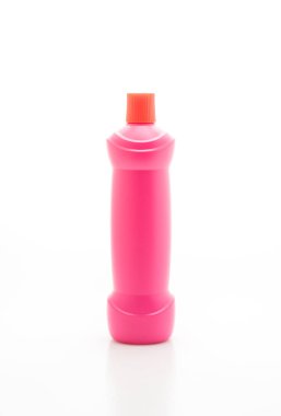 Banyo beyaz arka plan üzerinde izole sıvı şişe Temizleme