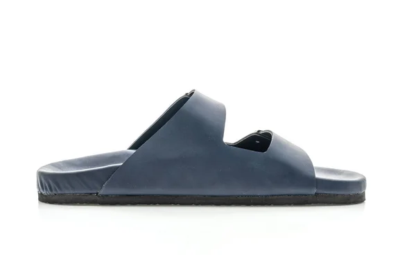 Män Läder Sandaler Isolerad Vit Bakgrund — Stockfoto