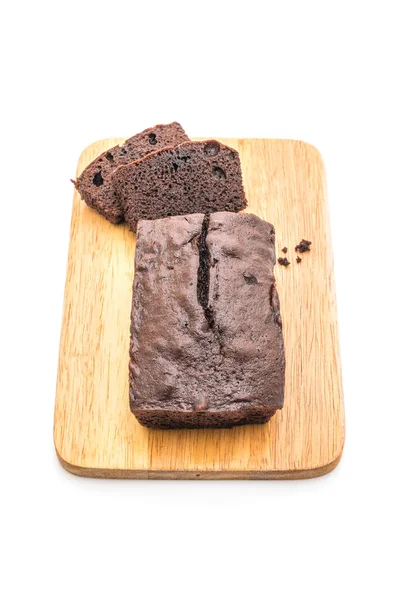 Gâteau Brownie Chocolat Isolé Sur Fond Blanc — Photo