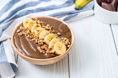 çikolata smoothies kase - sağlıklı gıda tarzı
