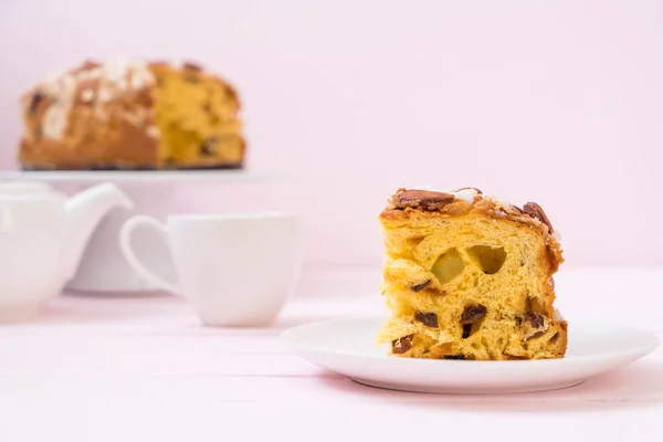 Raisin Bread Cake Almond Italian Dessert Style — Stock Photo, Image