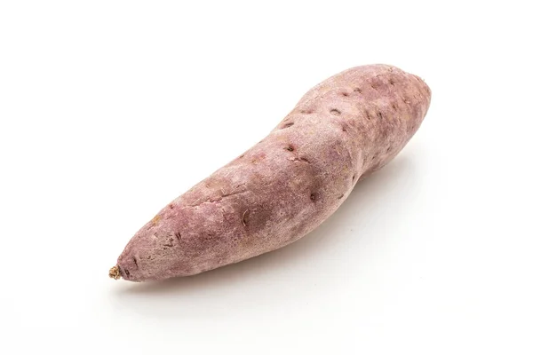 Paarse Zoete Aardappel Geïsoleerd Witte Achtergrond — Stockfoto