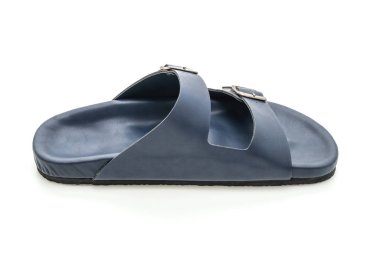 Erkekler beyaz arka plan üzerinde izole sandalet deri