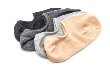 kısa çorap beyaz arka plan üzerinde izole yığını