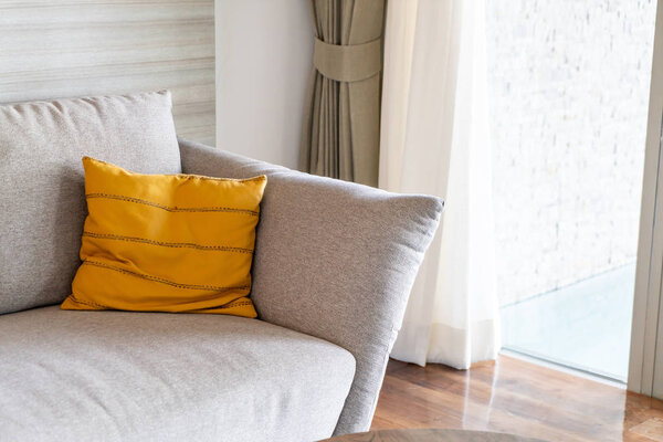 Pillow on sofa decoration interior in living room