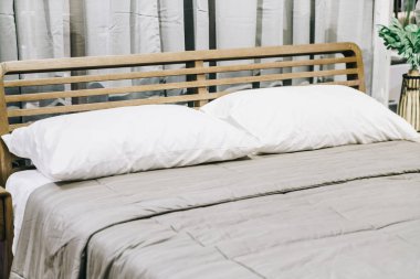 güzel ve rahat yastık dekorasyon yatak - vintage etkisi filtre