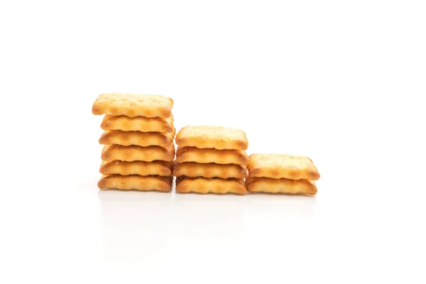 Печиво Крекер Цукром Ізольовано Білому Тлі — стокове фото