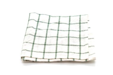 Beyaz arka plan üzerinde izole mutfak bezi (peçete)