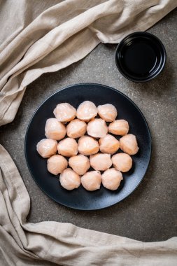 Çin karides pişmiş hamur tatlısı - Asya gıda tarzı