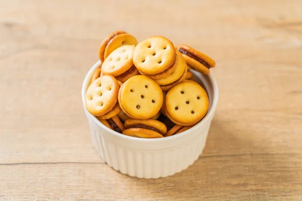 coconut biscuit with pineapple jam