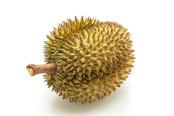 Beyaz arkaplanda izole edilmiş taze Durian meyvesi