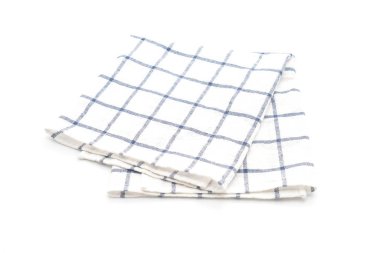 Beyaz arka plan üzerinde izole mutfak bezi (peçete)