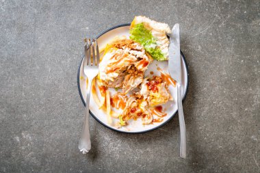 kızarmış tavuk burger - sağlıksız gıda tarzı