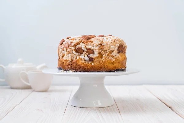 Gâteau Pain Aux Raisins Avec Amande Style Dessert Italien — Photo