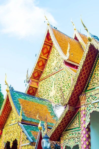Hermosa Arquitectura Wat Phra Doi Suthep Chiang Mai Tailandia — Foto de Stock