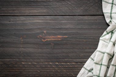 ahşap arka plan - vintage etkisi filtre üzerinde mutfak bezi (peçete)