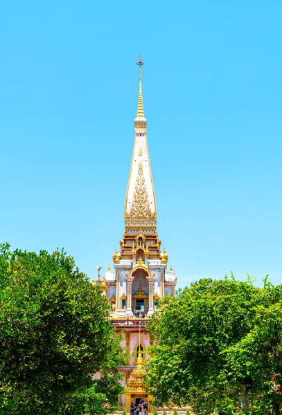 Hermosa Arquitectura Templo Chaitararam Phuket Tailandia — Foto de Stock
