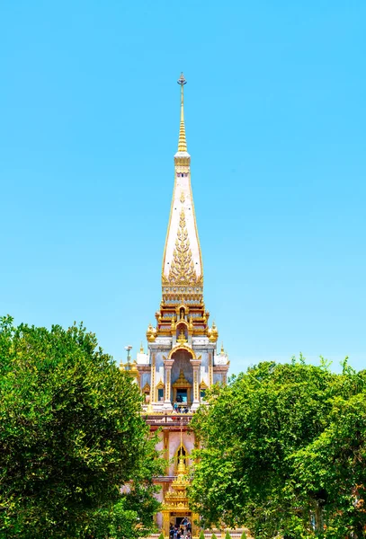 Hermosa Arquitectura Templo Chaitararam Phuket Tailandia —  Fotos de Stock