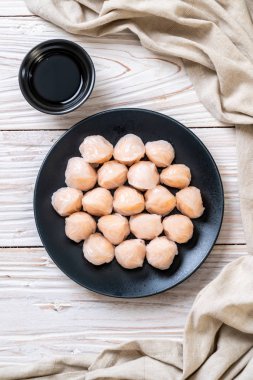 Çin karides pişmiş hamur tatlısı - Asya gıda tarzı