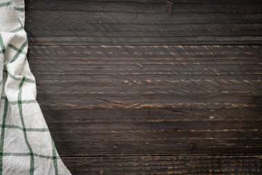 ahşap arka plan - vintage etkisi filtre üzerinde mutfak bezi (peçete)