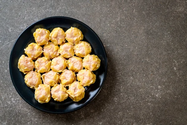 Karides Çince buğulanmış Dumpling sos ile