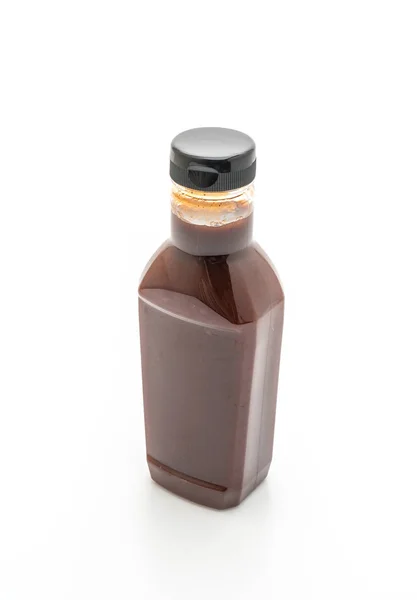 barbecue sauce bottle isolated on white background