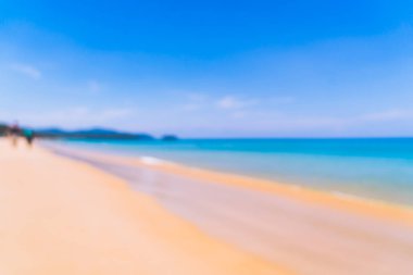 Cennet Adası 'ndaki tropikal plaj ve deniz bulanıklığı ve çözünürlüğü - Tatil Tatil Konsepti