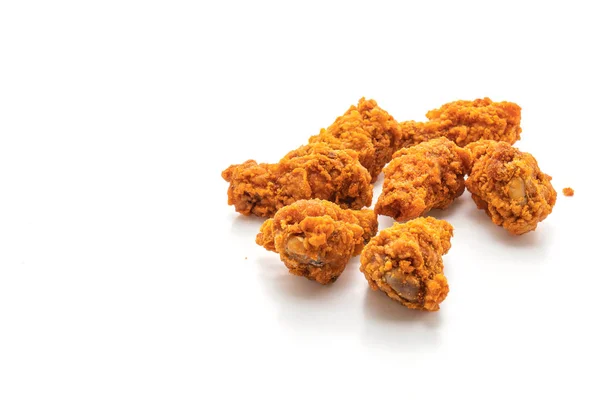 Fried Spicy Chicken Wings Isolated White Background — Stock Photo, Image