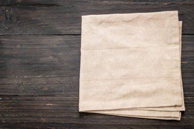 ahşap arka plan - vintage etkisi filtre üzerinde mutfak bezi (peçete)