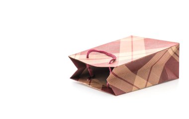Beyaz arka plan üzerinde güzel alışveriş çantası