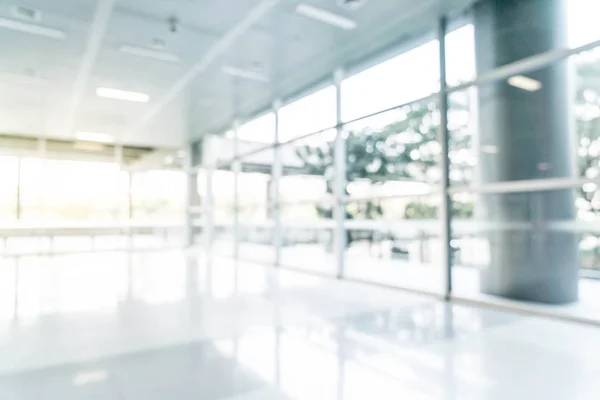 Abstract Blur Defocused Empty Office Building Glass Window Copy Space — Stock Photo, Image