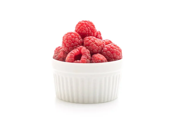 Frische Himbeeren Isoliert Auf Weißem Hintergrund — Stockfoto