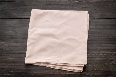 ahşap arka plan - vintage etkisi filtre üzerinde mutfak bezi (peçete)